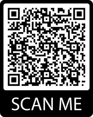 qr code with text scan me. identity concept in phone. qrcode vector