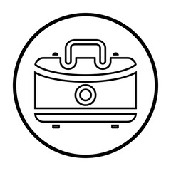 Poster - Briefcase vector icon. 
