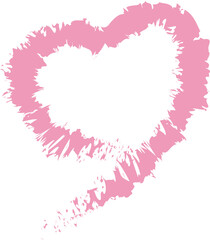Wall Mural - Big heart border in hand drawn style, valentines day design element, shape lace