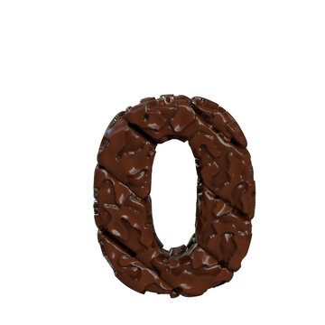 Chocolate symbol. number 0