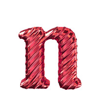 Ribbed Red Letter N