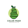 Pear logo design illustration