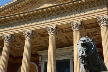 Wall Mural - The Teatro Massimo Vittorio Emanuele, better known as Teatro Massimo, in Palermo is the largest opera house building in Italy, and one of the largest in Europe.