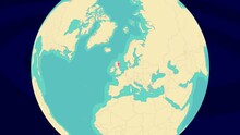 Zooming To Newcastle Location On Stylish World Globe