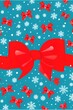canvas print picture - red bow and ribbon
