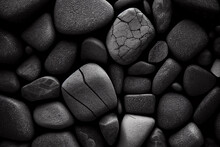 Sea Stones, Pebbles Black And White Textured, Beauty Nature 