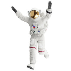 Wall Mural - astronaut posing like space parson in-universe 3d render with transparent background