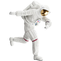 Wall Mural - astronaut posing like space parson in-universe 3d render with transparent background