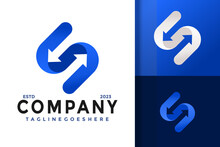 Letter S Arrow Logo Logos Design Element Stock Vector Illustration Template