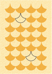 Wall Mural - Mid century pattern background. Abstract vintage design