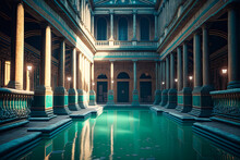 Roman Baths. Generative AI