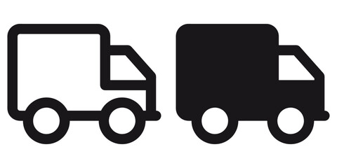 Aufkleber - ofvs301 outlinefilledvectorsign ofvs - delivery shipping vector icon . delivery truck sign . cargo v