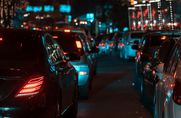 Canvas Print - Cars are stuck in traffic