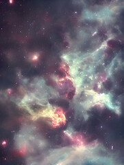 Wall Mural - cosmic background with nebula and stars