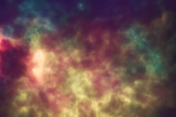 Wall Mural - space nebula in galaxy or universe as wallpaper background - generative ai