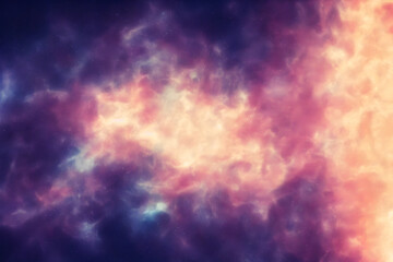 Wall Mural - cosmic background with nebula and stars - generative ai