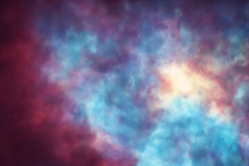 Wall Mural - stars, nebula and stardust - psychodelic science fiction background - generative ai