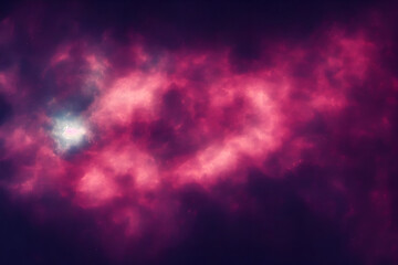 Wall Mural - deep space nebula with stars - background - generative ai