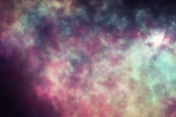 Wall Mural - galaxy with colorful nebula shiny stars and heavy space dust clouds - backround - deep space