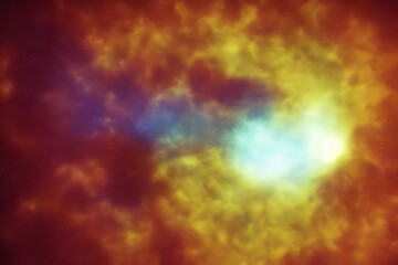 Wall Mural - cosmic background with nebula and stars - generative ai
