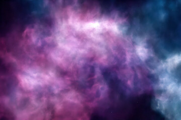 Wall Mural - stars, nebula and stardust - psychodelic science fiction background - generative ai
