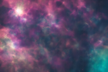 Wall Mural - deep space nebula with stars - background - generative ai