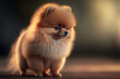 An adorable Pomeranian, showcasing the cuteness and playfulness of the breed. AI Assisted Image