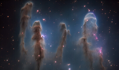 Wall Mural - gas nebula - stars - sun - pillars of creation - deep space - astrophotograph - galaxys - deep field