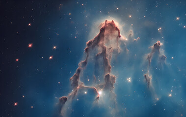 Wall Mural - gas nebula - stars - sun - pillars of creation - deep space - astrophotograph - galaxys - deep field