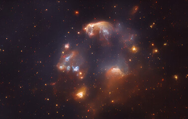 Wall Mural - gas nebula - stars - sun - pillars of creation - deep space - astrophotograph - galaxys - deep field