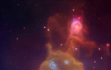 Wall Mural - gas nebula - stars - sun - pillars of creation - deep space - astrophotograph - galaxys - deep field