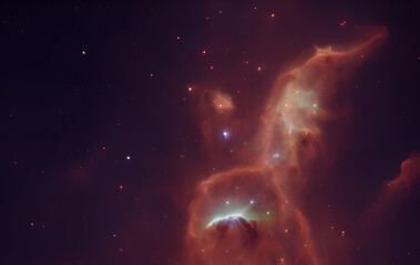 Wall Mural - gas nebula - stars - sun - pillars of creation - deep space - astrophotograph - galaxys - deep field