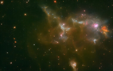 Wall Mural - gas nebula - stars - sun - pillars of creation - deep space - astrophotograph - galaxys - deep field