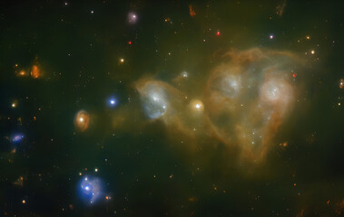 Wall Mural - gas nebula - stars - sun - pillars of creation - deep space - astrophotograph - galaxys - deep field
