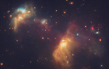 Wall Mural - gas nebula - stars - sun - pillars of creation - deep space - astrophotograph - galaxys - deep field