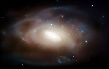 Wall Mural - galaxie with stars in deep space - sun - astrophotograph - deep field - astronomy - cosmology - astr
