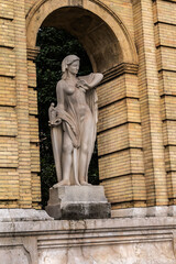 Wall Mural - The Fountain San Diego (Fuente Glorieta de San Diego) is located in one of the entrances to the Maria Luisa park in Seville, nearby Spain Plaza. Seville, Andalusia, Spain.