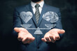 © Fantastic - On the scales the brains and heart from the network.