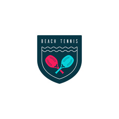 Wall Mural - Logo template for beach tennis.	
