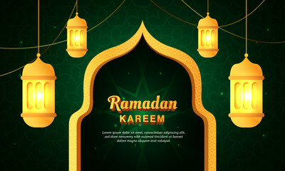 Wall Mural - Ramadan kareem traditional islamic festival religious web banner template