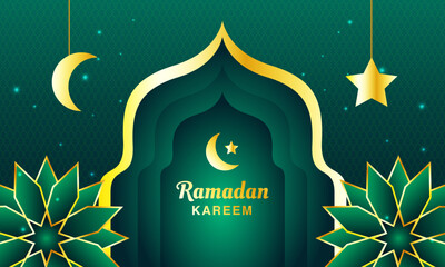 Wall Mural - Ramadan kareem traditional islamic festival religious web banner template