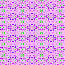 Abstract Geometric Green And Violet Purple Polka Dots Isolated On A Light Lilac Background