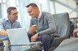 © Reese/peopleimages.com - Research, corporate or businessman with tablet for invest strategy, finance growth or financial review. CEO, teamwork or manager in office building planning, data analysis or economy data research