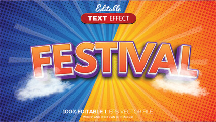Poster - 3D editable text effect festival theme