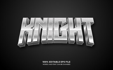 Poster - knight editable 3d text style effect