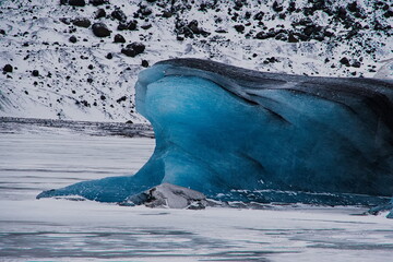 Wall Mural - ice on the river