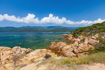 Wall Mural - Plage de Cupabia, South Corsica, France. Coastal landscape