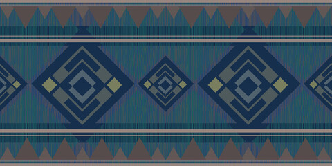 seamless ethnic pattern design. Geometric ethnic style thin line embroidery background