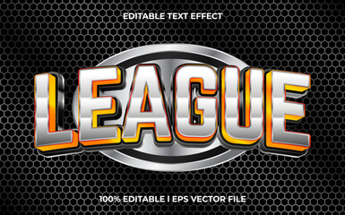 Poster - league editable text effect, lettering typography font style, esport 3d text for tittle