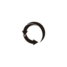 Circles Geometric Round Exchange Rotation Logo Vector